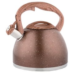 Agness Чайник со свистком, 2.6 л, коричневый