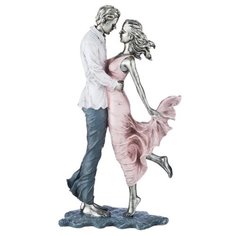 Статуэтка Lefard Влюбленные, 35 см серый/розовый