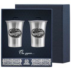 АргентА Набор стопок "Сом" с чернением (2 предмета)