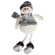 Мягкая игрушка Зимнее волшебство Снеговик - ножки из бусинок 27 см
