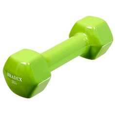 Гантель цельнолитая BRADEX SF 0535 2 кг салатовый
