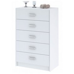 Комод NK-MEBEL Лофт 5 ящиков , размер: 79х44 см , цвет: белый