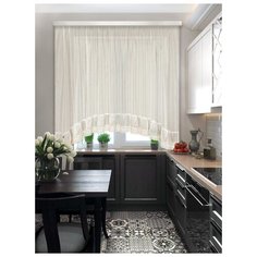 Тюль ТД Текстиль Французская арка на ленте 160 см 1 шт. молочный