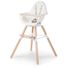 Стульчик для кормления Childhome Evolu ONE.80° natural/white