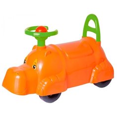Каталка-толокар ТехноК Автомобиль для прогулок (3664) со звуковыми эффектами оранжевый