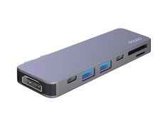 Аксессуар Переходник Deppa для MacBook Thunderbolt C 7в1 Graphite 73121
