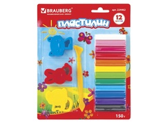 Набор для лепки Brauberg Пластилин классический 12 цветов 150g 224462