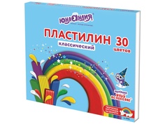 Набор для лепки Юнландия Пластилин Юный волшебник 30 цветов 600g 105903