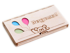 Конверт подарочный Wonder Wood Мишка с шариками WWGFENVCONG/2