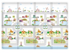 Развивающий коврик Mambobaby Soft Travel Односторонний 190х130х1см