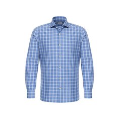 Хлопковая рубашка с воротником акула Kiton