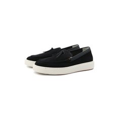Замшевые слипоны Santoni