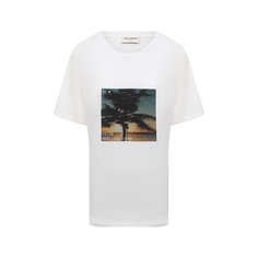 Хлопковая футболка Saint Laurent