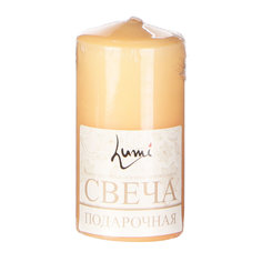 Свеча бочонок Lumi оранжевая 5х10 см
