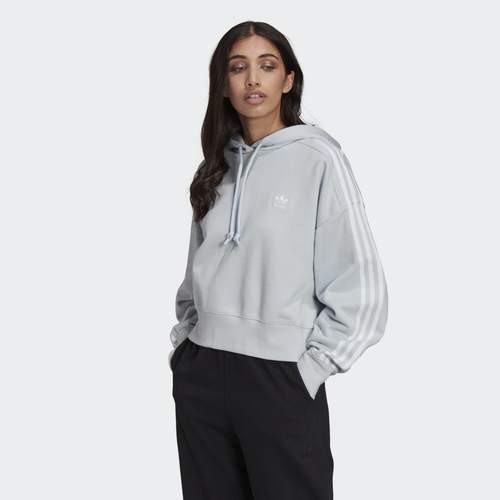 Худи адидас женская с капюшоном серая
