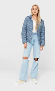 Stradivarius Пуховик С Капюшоном Женская Коллекция Multicolor S