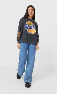 Stradivarius Толстовка Fanta Женская Коллекция Темно-Серый S