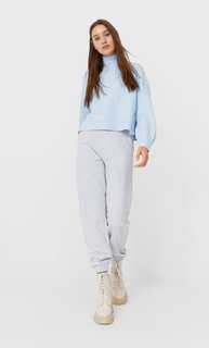 Stradivarius Укороченный Топ Soft Touch Женская Коллекция Небесно-Голубой M