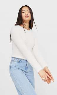 Stradivarius Укороченный Топ Soft Touch Женская Коллекция Ванильный Xl