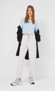 Stradivarius Укороченный Топ Soft Touch Женская Коллекция Небесно-Голубой S