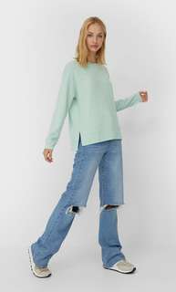 Stradivarius Футболка Из Мягкой Ткани Женская Коллекция Аквамарин Xs