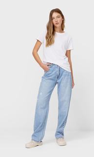 Stradivarius Базовая Футболка Женская Коллекция Белый Xl