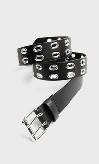 Stradivarius Ремень С Овальными Люверсами Женская Коллекция Черный 90