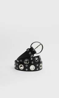 Stradivarius Ремень С Люверсами Женская Коллекция Черный 90