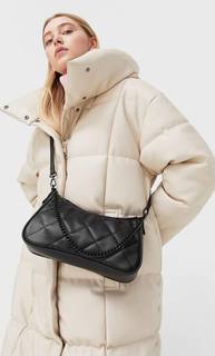 Stradivarius Сумка С Плечевым Ремнем И Цепочкой Женская Коллекция Черный 103