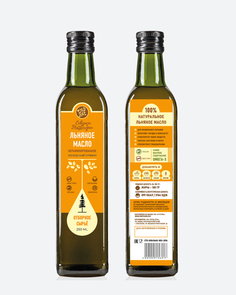 Масло льняное Северное Низкогорье, холодного отжима, нерафинированное, 250 мл