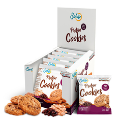 Протеиновое печенье Protein Cookies овсянные хлопья с изюмом 50 грамм (коробка 10 шт.) Solvie