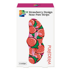 Полоски Purederm для носа Color Skin Strawberry 6 шт