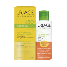 Эмульсия для лица матирующая SPF 50+ 50мл +Вода мицеллярная Урьяж 100мл Промо