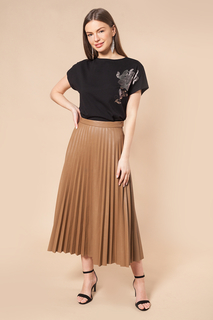 Юбка женская Vilatte 1500078491/2 коричневая 42