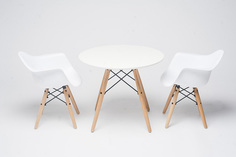 Комплект детской мебели KIDDYS STORE Eames DAW столик и два стульчика с подлокотниками