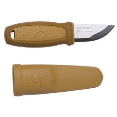 Нож Morakniv Eldris, нержавеющая сталь, цвет желтый, с ножнами