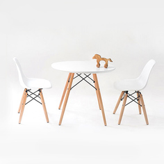 Комплект детской мебели Eames DSW столик и два стульчика с высокой спинкой Kiddys Store
