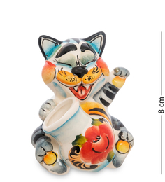 Фигурка "Кот-Апполинарий" цв. (Гжельский фарфор) ГЛ-158