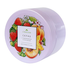 LAdeleide, Скраб с земляникой и персиком для лица и тела, 250 мл
