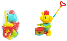 Каталка-игрушка детская Джамбо Тойз Слоник с барабаном JB0206860