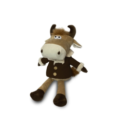 Мягкая игрушка Maxi Toys Бычок Баян в коричневой дубленке, 20 см Maxitoys