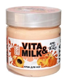 Крем для ног Vita&Milk «Абрикос и молоко», 150 мл