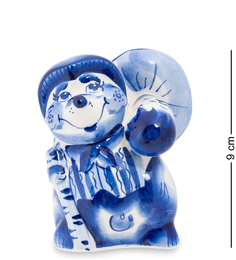 Фигурка "Еж с грибом" (Гжельский фарфор) ГЛ-133