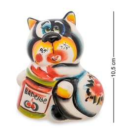Фигурка "Кот-Сластена" цв. (Гжельский фарфор) ГЛ-196