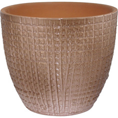 Горшок цветочный с поддоном ФАКТУРНЫЙ 0,9 Л Кунгурская керамика