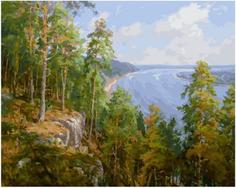 Картина по номерам Paintboy PK 90001 Кама. Вид с красной горки (Басов Сергей) 40*50