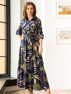 Повседневное платье женское GANG 20-297-6 синее M ГАНГ
