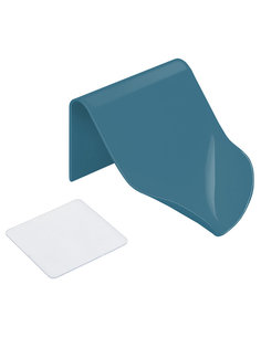 Мыльница настенная Monblick Techno, самоклеящаяся, наклонная, синяя