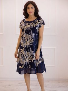 Повседневное платье женское GANG 20-119-3 синее L ГАНГ