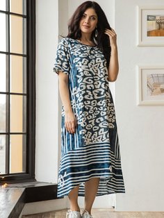 Повседневное платье женское GANG 20-231-1 синее L ГАНГ